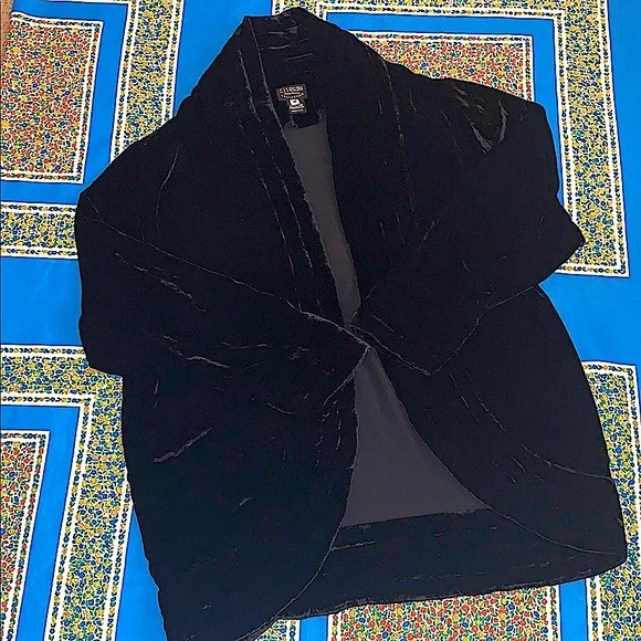 CITRON Santa Monica Collection 100% Silk Open Coat Size Medium - Picture 15 of 16